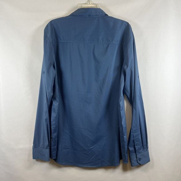 Swiss Tech Men’s Long Sleeve Button-Up Shirt Quick Dry Utility Travel Outdoor - Picture 4 of 6